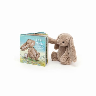 Jellycat Lapin Timide Et Ses Petites Aventures and Bashful Beige Bunny Medium Australia | 346057SOH